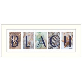 "Beach" By Robin-Lee Vieira, Printed Wall Art, Ready To Hang Framed Poster, White Frame