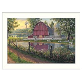 "Barnyard Memories" by Kim Norlien, Ready to Hang Framed Print, White Frame