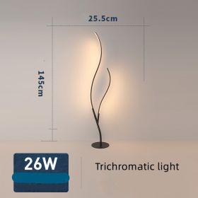 Fashion Twig Artistic Line Floor Lamp (Option: Black-Trichromatic light-UK)