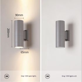 Waterproof Up And Down Spotlight (Option: White Light-Black Double Headed 212W)