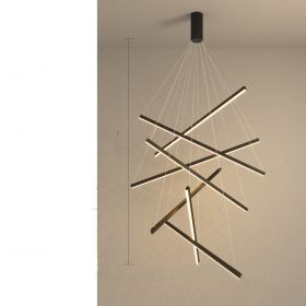 Modern Simple Atmosphere Light Luxury Small Apartment Pick High School Empty Lamps Chandelier (Option: Black style 7head-110V stepless dimming)