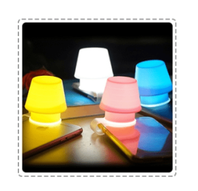 Mabor Stylish Cute Silicone Mobile Phone Holder Night Light Lamp Lampshade Gifts (Color: yellow)