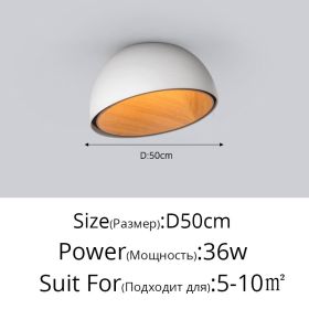 Minimal Bedroom Lamp Is Simple And Modern (Option: Tricolor dimming-BOblique White50cm)
