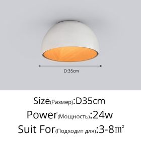 Minimal Bedroom Lamp Is Simple And Modern (Option: Stepless dimming-Aflat open White35cm)