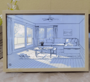 Background Wall Decoration Painting Charging Remote Control Luminous Painting (Option: Dog-A4 charging touch)